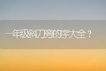 一年级斜刀旁的字大全？