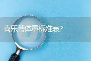 喜乐蒂体重标准表？