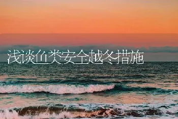 浅谈鱼类安全越冬措施