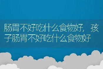 肠胃不好吃什么食物好，孩子肠胃不好吃什么食物好