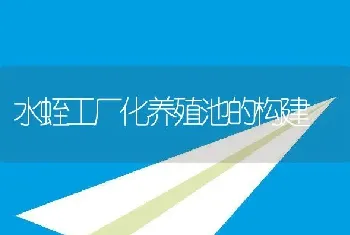 水蛭工厂化养殖池的构建