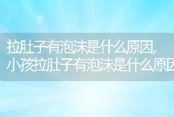 拉肚子有泡沫是什么原因，小孩拉肚子有泡沫是什么原因