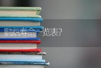 鹦鹉寿命一览表？