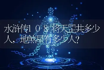 水浒传108将天罡共多少人,地煞星有多少人？