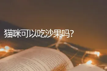 猫咪可以吃沙果吗？