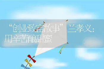 “创业致富故事”兰孝义：用辛苦酿甜蜜