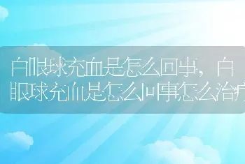 白眼球充血是怎么回事，白眼球充血是怎么回事怎么治疗