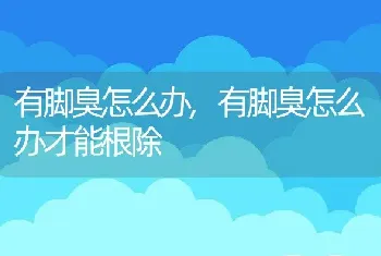 有脚臭怎么办，有脚臭怎么办才能根除