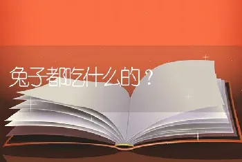 兔子都吃什么的？