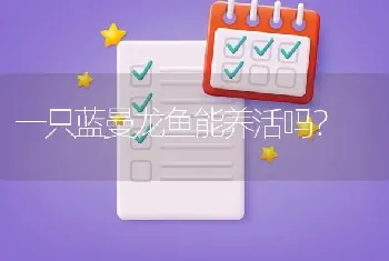 一只蓝曼龙鱼能养活吗？