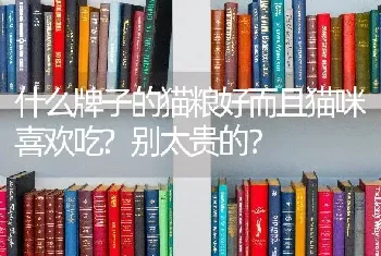 什么牌子的猫粮好而且猫咪喜欢吃?别太贵的？