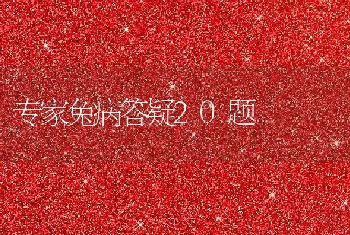 专家兔病答疑20题