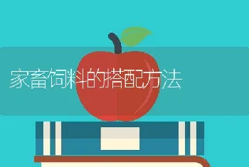 家畜饲料的搭配方法