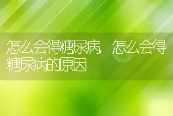 怎么会得糖尿病，怎么会得糖尿病的原因