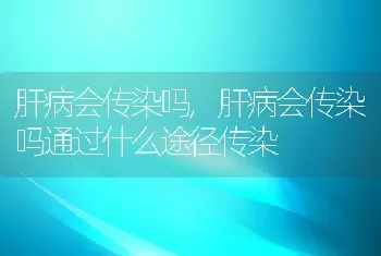 肝病会传染吗，肝病会传染吗通过什么途径传染