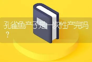 孔雀鱼产子是一次性产完吗？