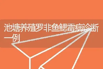 池塘养殖罗非鱼鳃霉病诊断一例