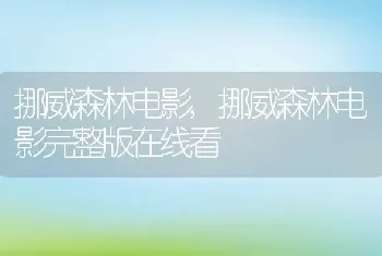 挪威森林电影，挪威森林电影完整版在线看