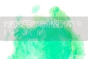 尚村皮毛市场价格行情2019.3.5