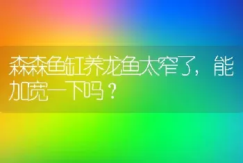 森森鱼缸养龙鱼太窄了,能加宽一下吗？