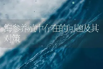 海参养殖中存在的问题及其对策