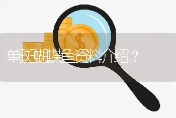 单斑蝴蝶鱼资料介绍？