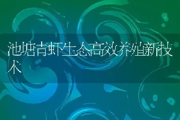 池塘青虾生态高效养殖新技术