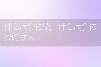 什么病会传染，什么病会传染给家人