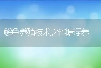 鲻鱼养殖技术之池塘混养