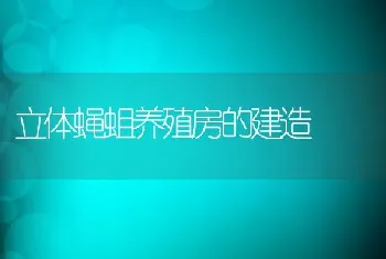 立体蝇蛆养殖房的建造