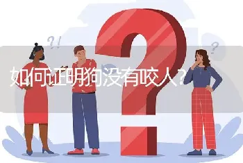 如何证明狗没有咬人？