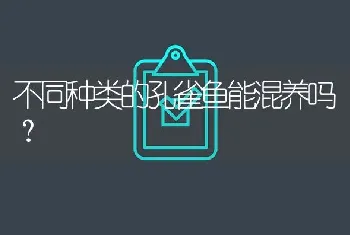 不同种类的孔雀鱼能混养吗？