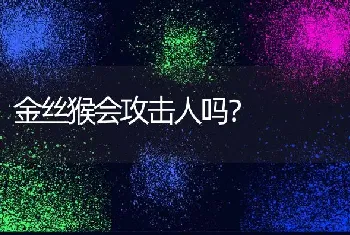 金丝猴会攻击人吗？