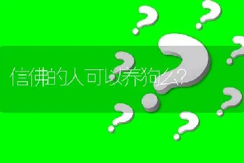 信佛的人可以养狗么？