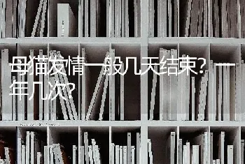 母猫发情一般几天结束？一年几次？