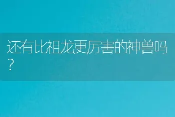 还有比祖龙更厉害的神兽吗？