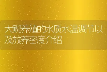 大鲵养殖的水质水温调节以及放养密度介绍