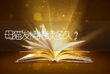 母猫发情持续多久？