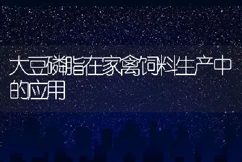 大豆磷脂在家禽饲料生产中的应用