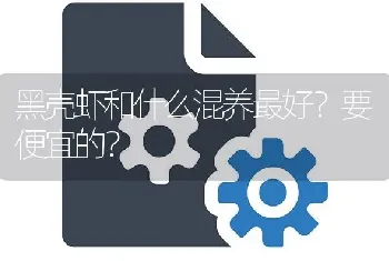 黑壳虾和什么混养最好？要便宜的？