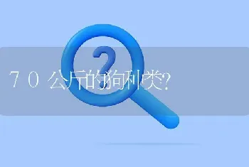 70公斤的狗种类？