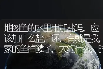 地图鱼的水里用加盐吗，应该加什么盐，还