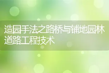 造园手法之路桥与铺地园林道路工程技术