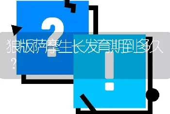 狼版萨摩生长发育期到多久？