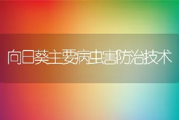 向日葵主要病虫害防治技术