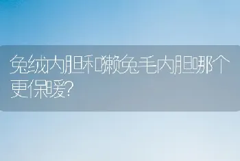 兔绒内胆和獭兔毛内胆哪个更保暖？