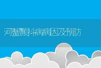 河蟹颤抖病病因及预防