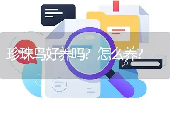 珍珠鸟好养吗？怎么养？