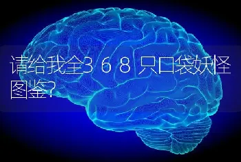 请给我全368只口袋妖怪图鉴？