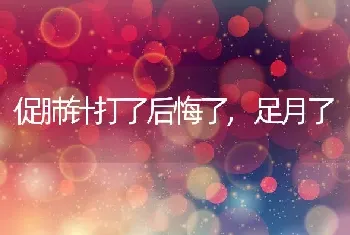 促肺针打了后悔了，足月了